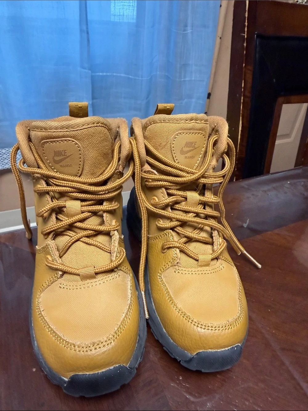 Nike Kids Wheat Brown High-Top Sneakers